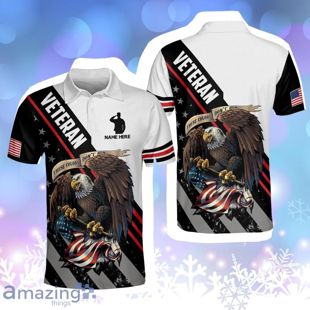 Military Veteran American Eagle Classic Personalized Polo Shirt image Military Veteran American Eagle Classic Personalized Polo Shirt Product Photo 1