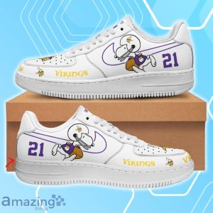 Minnesota Vikings Air Force Shoes Snoopy Custom Number & Name Product Photo 1