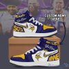 Minnesota Vikings Air Jordan Hightop Shoes Custom Name Trending Shoes For Fans