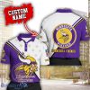 Minnesota Vikings Custom Name Polo Shirt 3D All Over printed Gift For Sport Fans