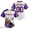 Minnesota Vikings NFL 3D Baseball Jersey New Design Custom Number & Name