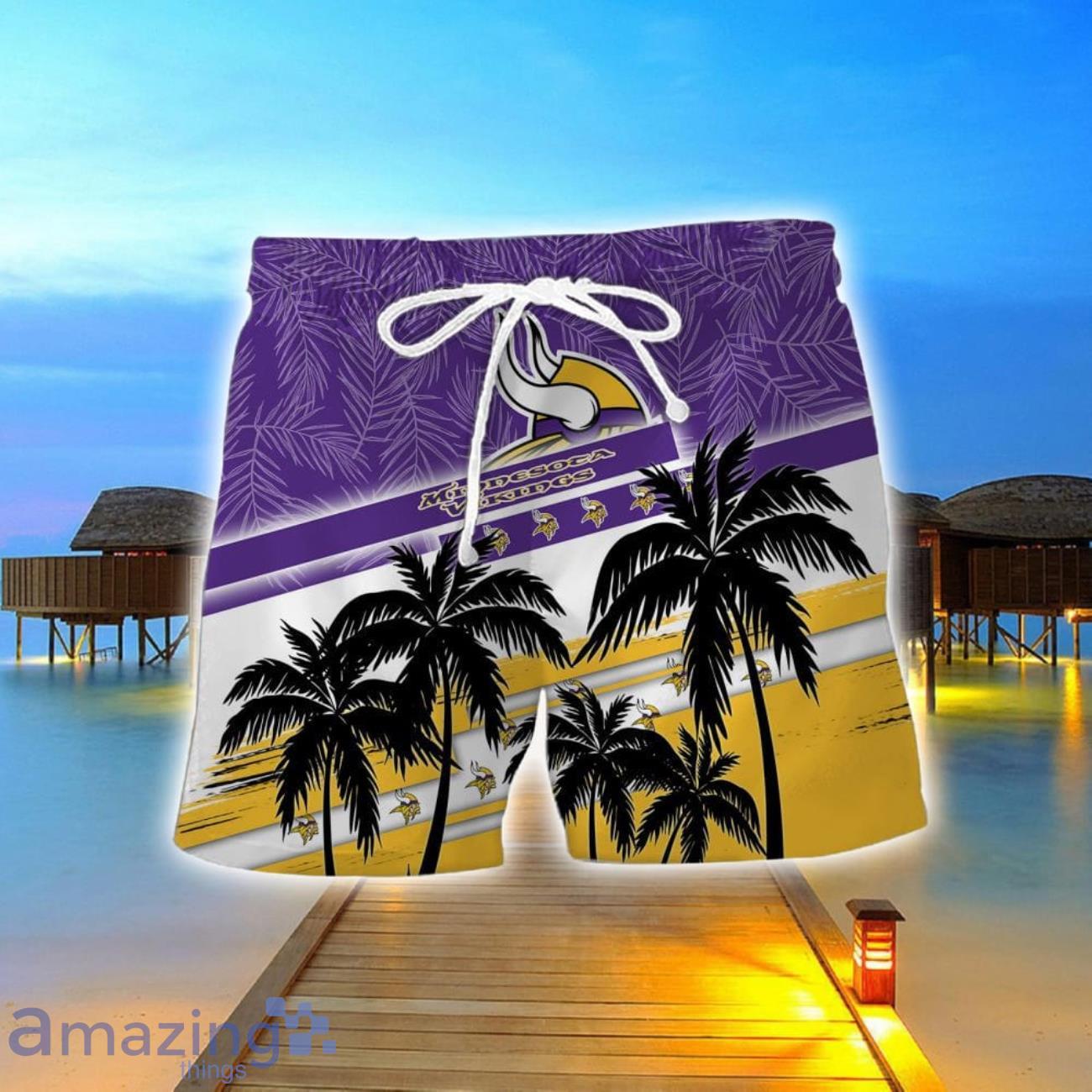 Minnesota Vikings Team Hawaii Shirt 3D Aloha Hawaiian Shirt And Shorts image Minnesota Vikings Team Hawaii Shirt 3D Aloha Hawaiian Shirt And Shorts Product Photo 2