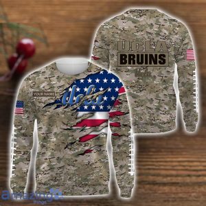 UCLA Custom Name Camo Pattern T-Shirt Hoodie Sweatshirt Zipper Hoodie Father's Day Gift Product Photo 2