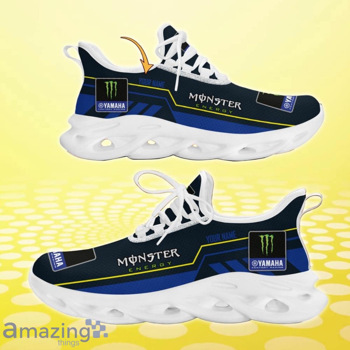 Monster Energy Yamaha MotoGP Max Soul Shoes Custom Name Best Gift For Men And Women image Monster Energy Yamaha MotoGP Max Soul Shoes Custom Name Best Gift For Men And Women Product Photo 2