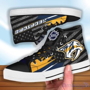 Nashville Predators High Top Shoes American Flag Sneakers Product Photo 2
