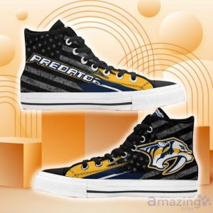 Nashville Predators High Top Shoes American Flag Sneakers Product Photo 1