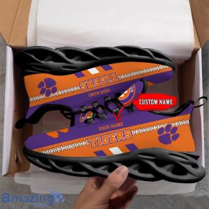 NCAA Clemson Tigers Max Soul Shoes Custom Name Sport Gift Shoes Product Photo 2