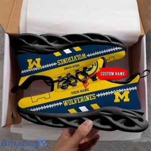 NCAA Michigan Wolverines Max Soul Shoes Custom Name Sport Gift Shoes Product Photo 2