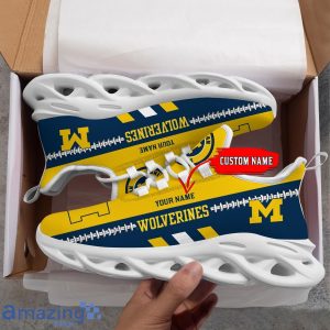 NCAA Michigan Wolverines Max Soul Shoes Custom Name Sport Gift Shoes Product Photo 3