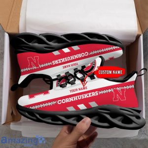 NCAA Nebraska Cornhuskers Max Soul Shoes Custom Name Sport Gift Shoes Product Photo 2