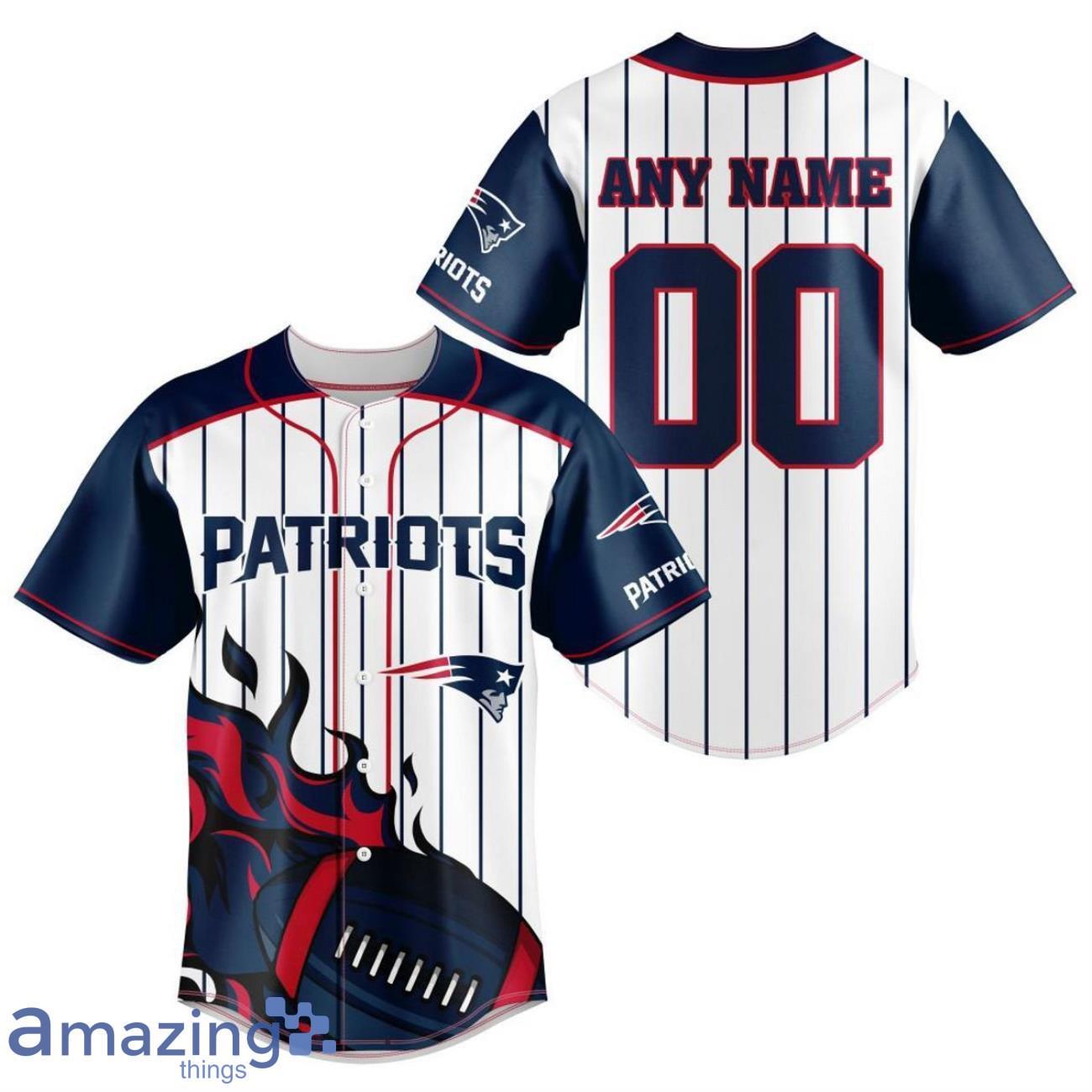 New England Patriots NFL 3D Baseball Jersey New Design Custom Number & Name image New England Patriots NFL 3D Baseball Jersey New Design Custom Number & Name Product Photo 1