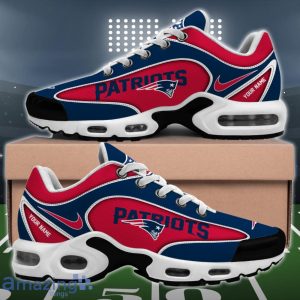New England Patriots NFL 3D Effect Swoosh Custom Name Air Cushion Sport Shoes Product Photo 2