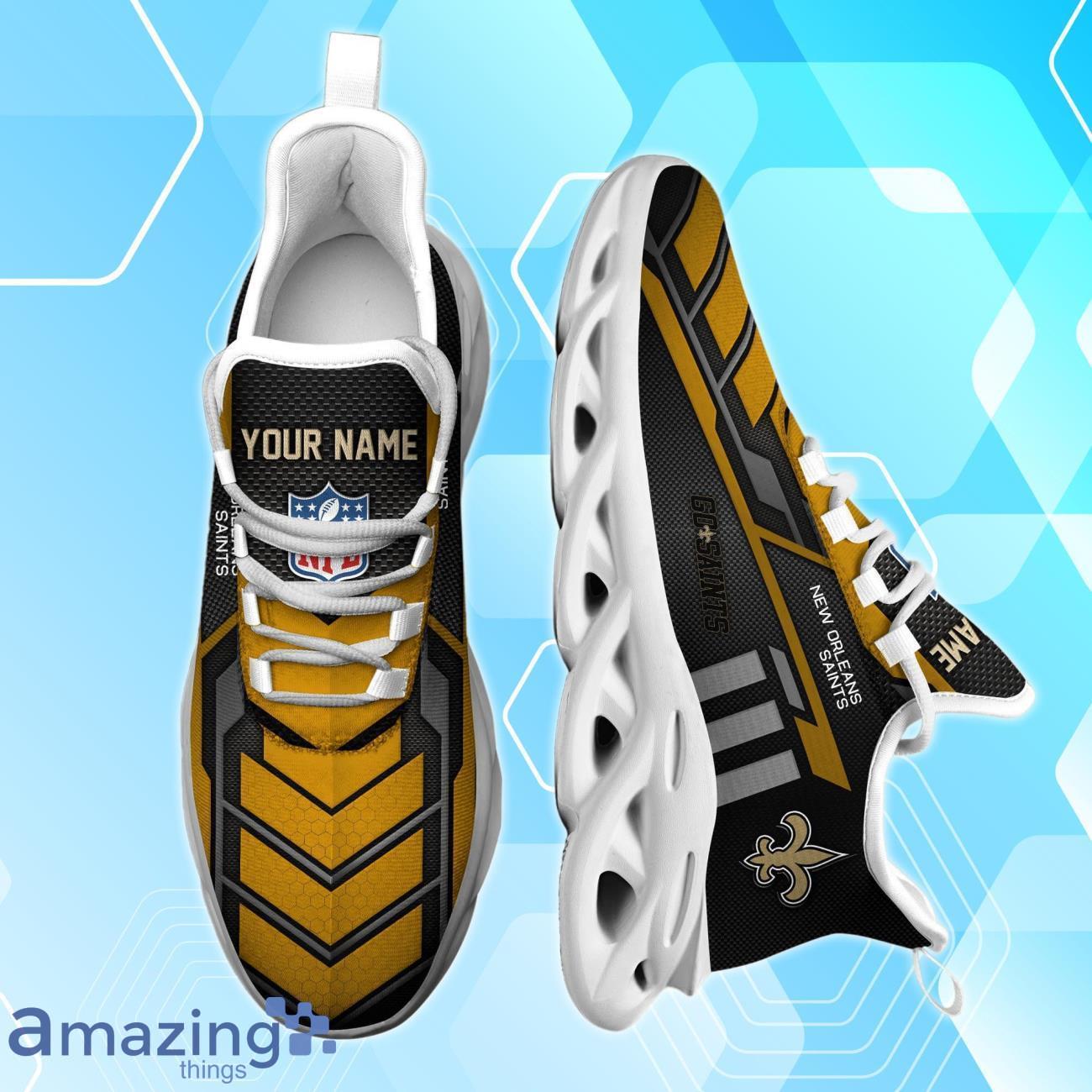 New Orleans Saints Custom Name Max Soul Shoes For Men Women Fan's image New Orleans Saints Custom Name Max Soul Shoes For Men Women Fan's