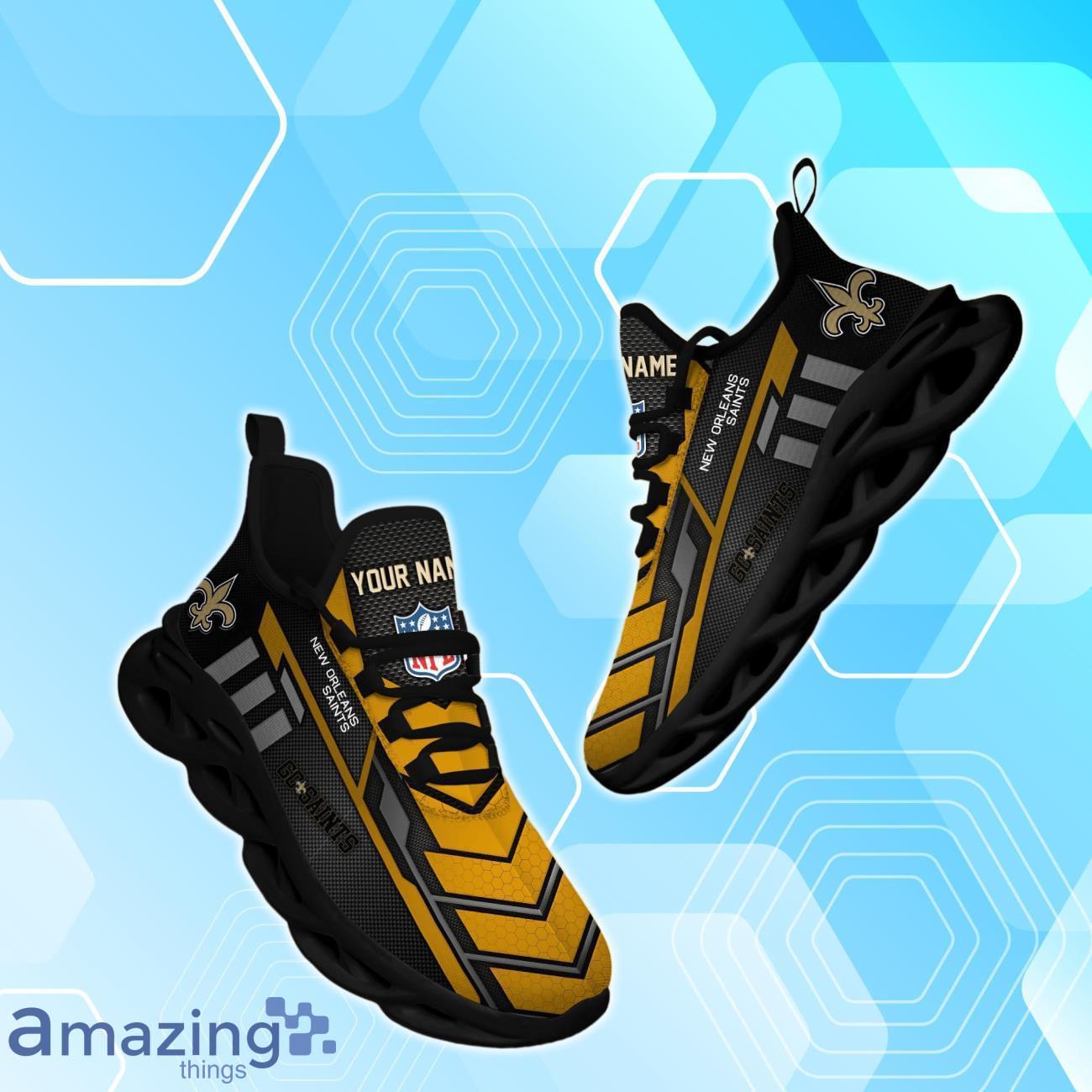 New Orleans Saints Custom Name Max Soul Shoes For Men Women Fan's image New Orleans Saints Custom Name Max Soul Shoes For Men Women Fan's Product Photo 4