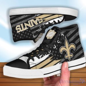 New Orleans Saints High Top Shoes American Flag Sneakers Product Photo 2