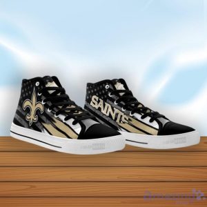 New Orleans Saints High Top Shoes American Flag Sneakers Product Photo 3