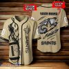 New Orleans Saints NFL Baseball Jersey New Design 3D Logo Custom Number & Name