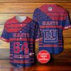 New York Giants 3D NFL Baseball Jersey Star Pattern Custom Number & Name
