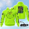 New York Giants Grinch Custom Name Hoodie Unisex Neon Green Color