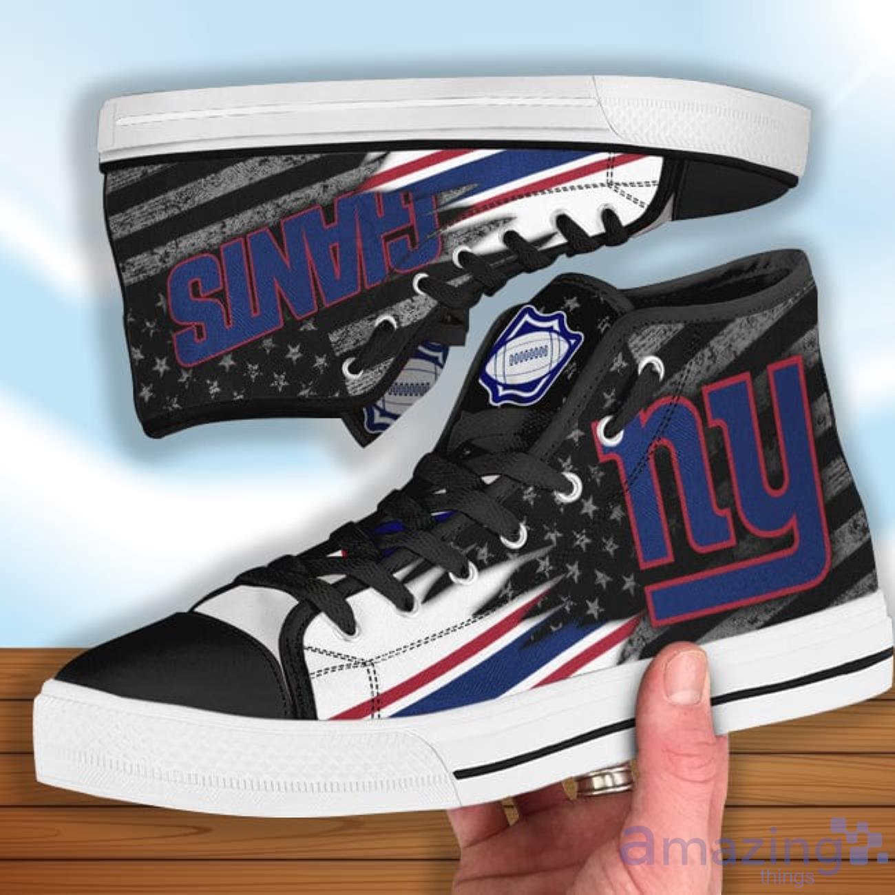 New York Giants High Top Shoes American Flag Sneakers image New York Giants High Top Shoes American Flag Sneakers Product Photo 2