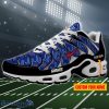 New York Giants NFL Pattern Swoosh Custom Name Air Cushion Sport Shoes