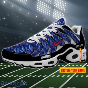 New York Giants NFL Pattern Swoosh Custom Name Air Cushion Sport Shoes Product Photo 1