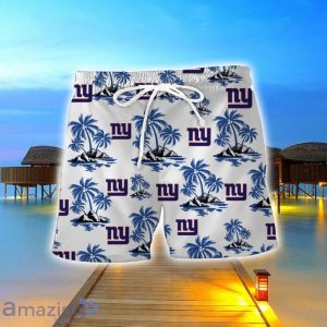 New York Giants Team Coconut Pattern White Hawaiian Shirt And Shorts Product Photo 2