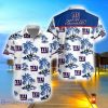 New York Giants Team Coconut Pattern White Hawaiian Shirt And Shorts