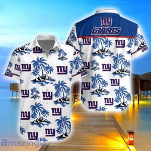 New York Giants Team Coconut Pattern White Hawaiian Shirt And Shorts Product Photo 1