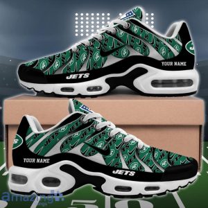 New York Jets NFL Pattern Swoosh Custom Name Air Cushion Sport Shoes Product Photo 2