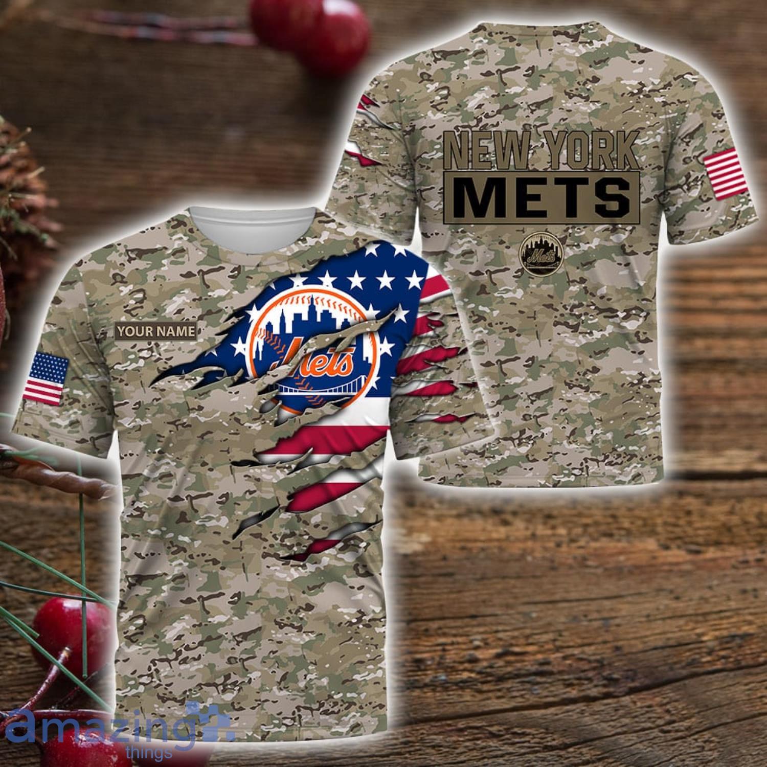 New York Mets Custom Name Camo Pattern T Shirt Hoodie Sweatshirt Zipper Hoodie Father's Day GiftPattern Father's Day Gift image New York Mets Custom Name Camo Pattern T-Shirt Hoodie Sweatshirt Zipper Hoodie Father's Day GiftPattern Father's Day Gift Product Photo 3