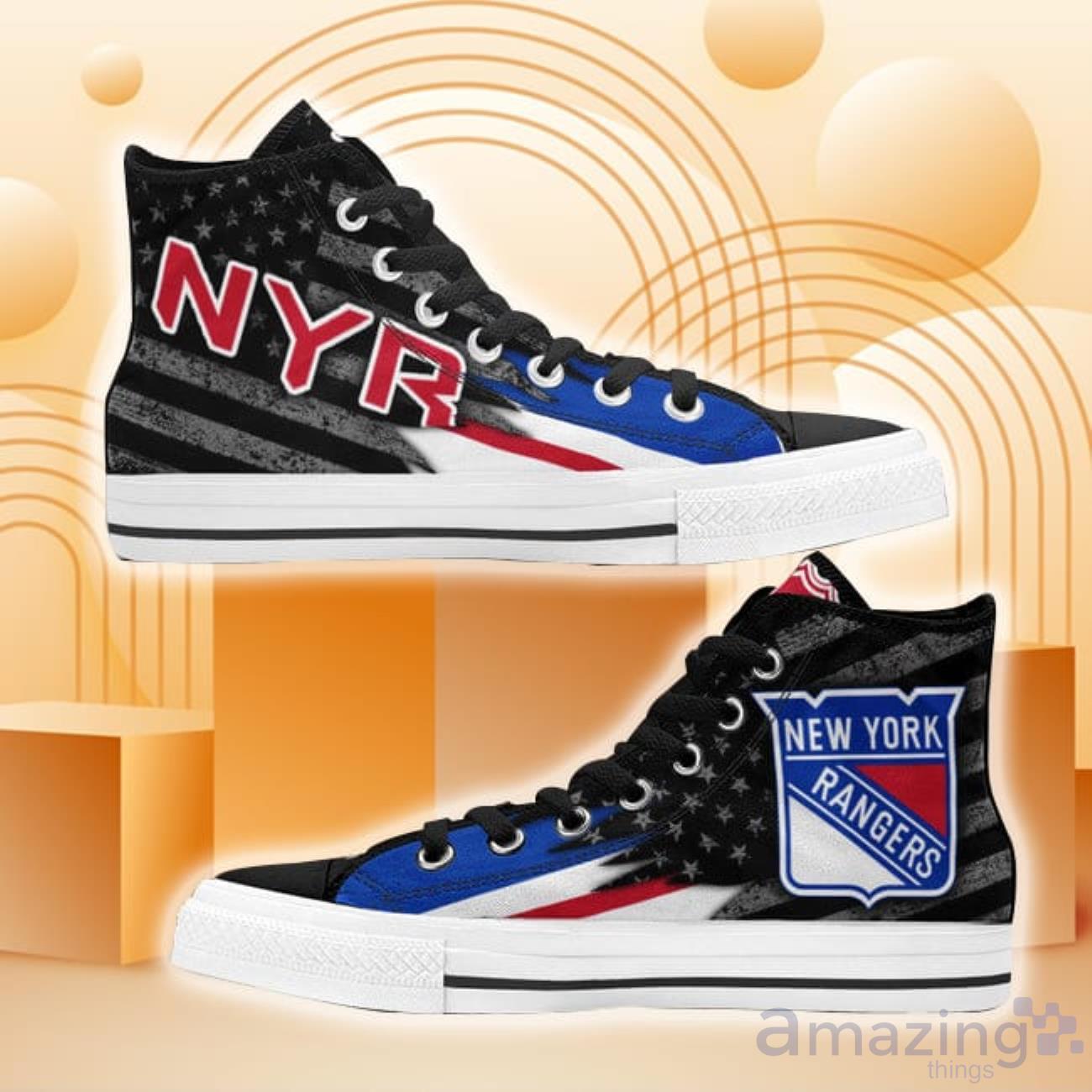 New York Rangers High Top Shoes American Flag Sneakers image New York Rangers High Top Shoes American Flag Sneakers Product Photo 1