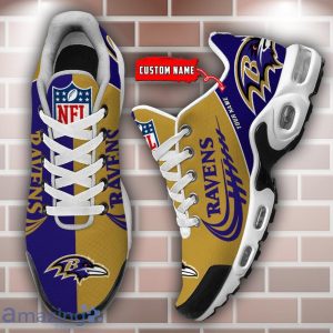 NFL Baltimore Ravens Custom Name Men And Women Air Cushion Sports Shoes Product Photo 2