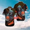 NFL Cleveland Browns Hawaiian Shirt Custom Name Halloween Skull Gift For Sport Fans