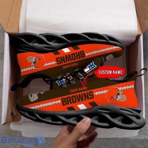 NFL Cleveland Browns Max Soul Shoes Custom Name Sport Gift Shoes Product Photo 2