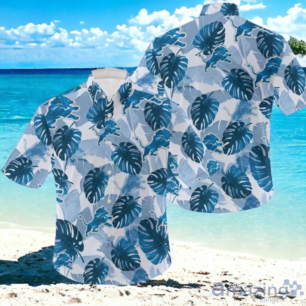 NFL Detroit Lions Leaves Hawaiian Shirt Unisex image NFL Detroit Lions Leaves Hawaiian Shirt Unisex Product Photo 1