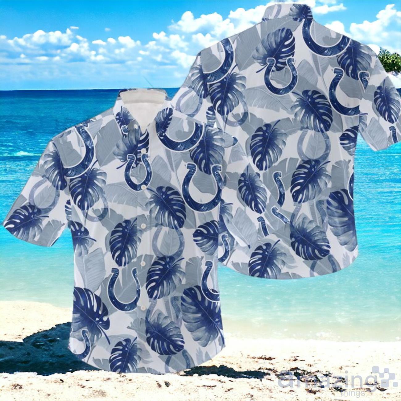 NFL Indianapolis Colts Leaves Hawaiian Shirt Unisex image NFL Indianapolis Colts Leaves Hawaiian Shirt Unisex Product Photo 1