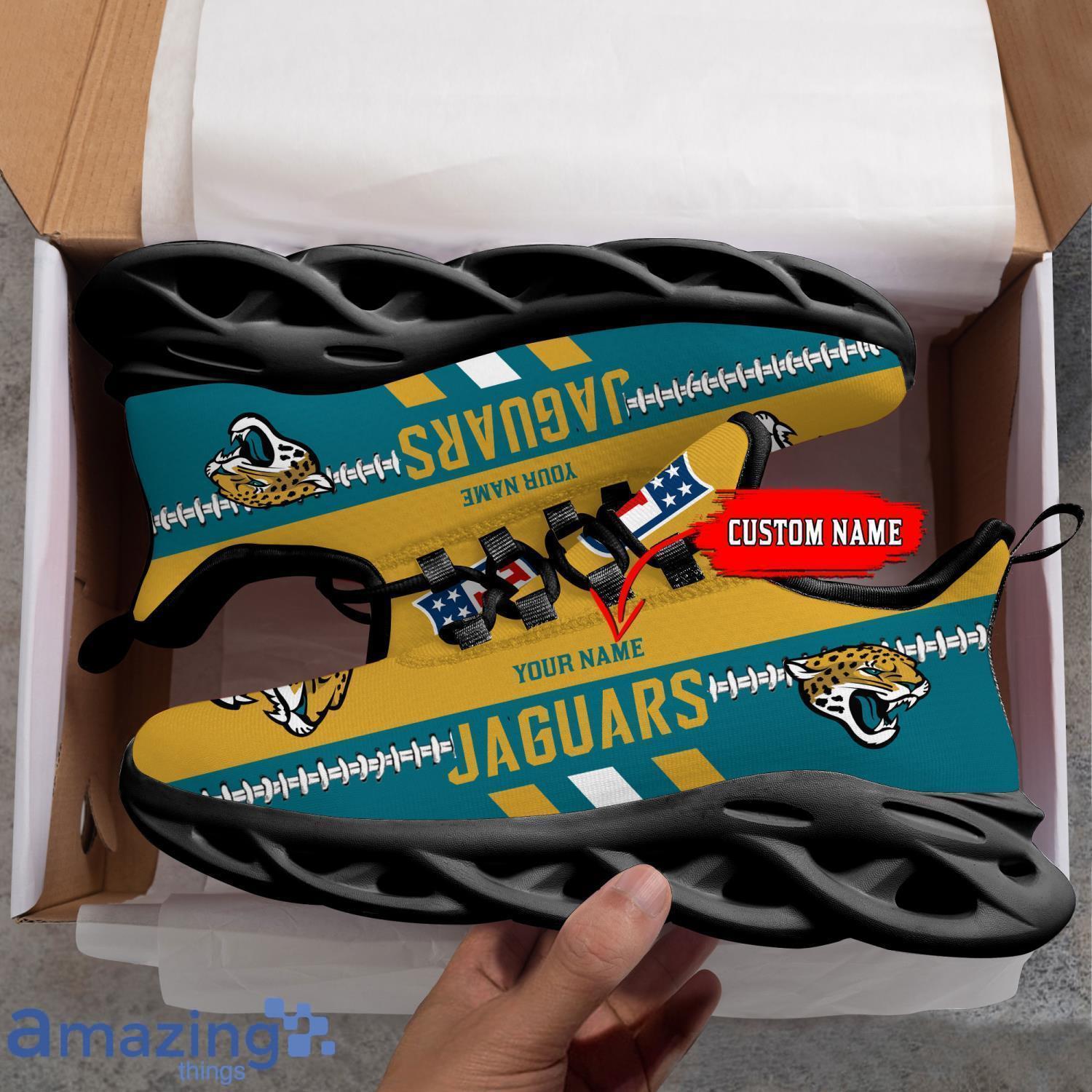 NFL Jacksonville Jaguars Max Soul Shoes Custom Name Sport Gift Shoes image NFL Jacksonville Jaguars Max Soul Shoes Custom Name Sport Gift Shoes Product Photo 2