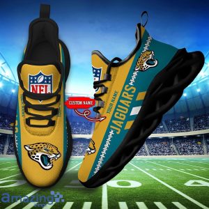NFL Jacksonville Jaguars Max Soul Shoes Custom Name Sport Gift Shoes image NFL Jacksonville Jaguars Max Soul Shoes Custom Name Sport Gift Shoes Product Photo 4