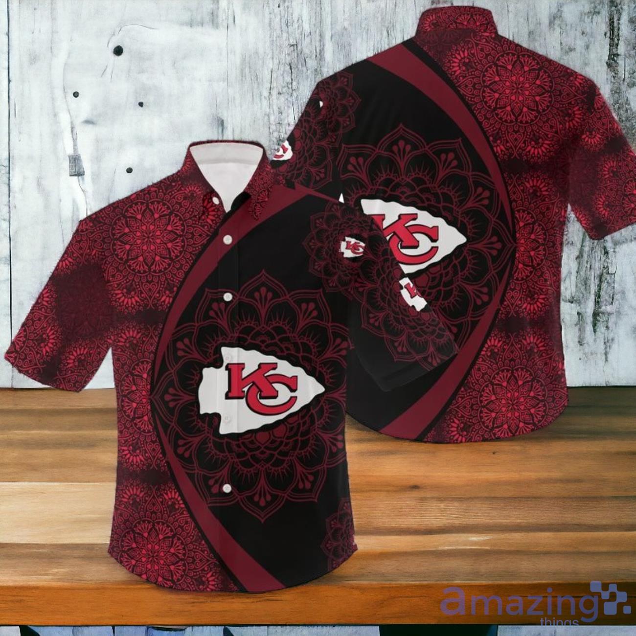 NFL Kansas City Chiefs Hawaiian Shirt New Design 3D For Fans image NFL Kansas City Chiefs Hawaiian Shirt New Design 3D For Fans Product Photo 1