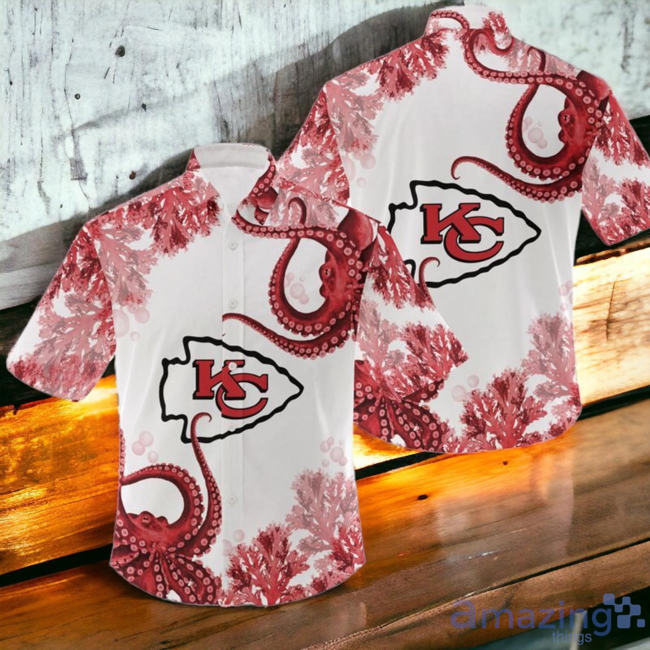 NFL Kansas City Chiefs Hawaiian Shirt New Design 3D For Men Women image NFL Kansas City Chiefs Hawaiian Shirt New Design 3D For Men Women Product Photo 1