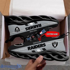 NFL Las Vegas Raiders Max Soul Shoes Custom Name Sport Gift Shoes Product Photo 2