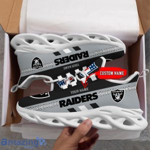 NFL Las Vegas Raiders Max Soul Shoes Custom Name Sport Gift Shoes Product Photo 3