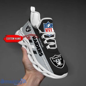 NFL Las Vegas Raiders Max Soul Shoes Custom Name Sport Gift Shoes Product Photo 1