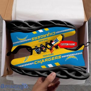 NFL Los Angeles Chargers Max Soul Shoes Custom Name Sport Gift Shoes Product Photo 2