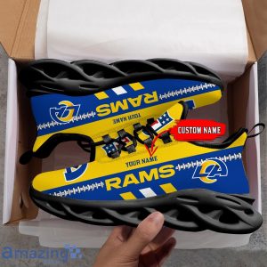 NFL Los Angeles Rams Max Soul Shoes Custom Name Sport Gift Shoes image NFL Los Angeles Rams Max Soul Shoes Custom Name Sport Gift Shoes Product Photo 2