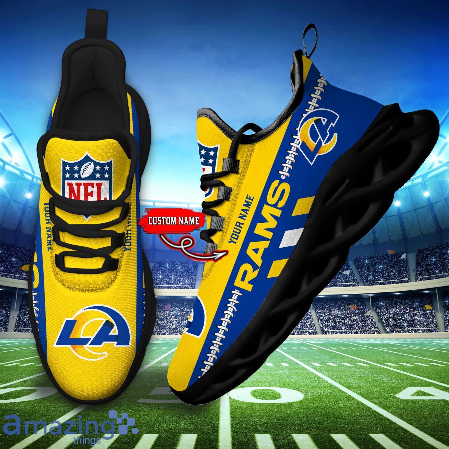 NFL Los Angeles Rams Max Soul Shoes Custom Name Sport Gift Shoes image NFL Los Angeles Rams Max Soul Shoes Custom Name Sport Gift Shoes Product Photo 4