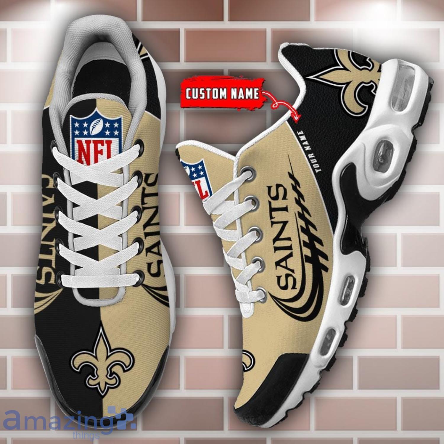 NFL New Orleans Saints Custom Name Men And Women Air Cushion Sports Shoes image NFL New Orleans Saints Custom Name Men And Women Air Cushion Sports Shoes Product Photo 2