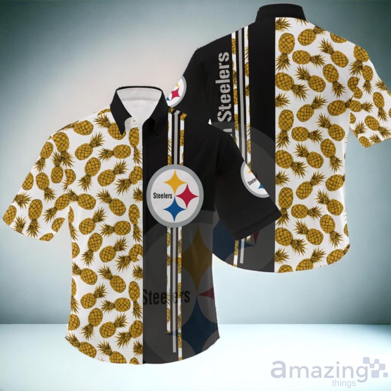 NFL Pittsburgh Steelers Pineapple Pattern Hawaiian Shirt Unisex Product Photo 1
