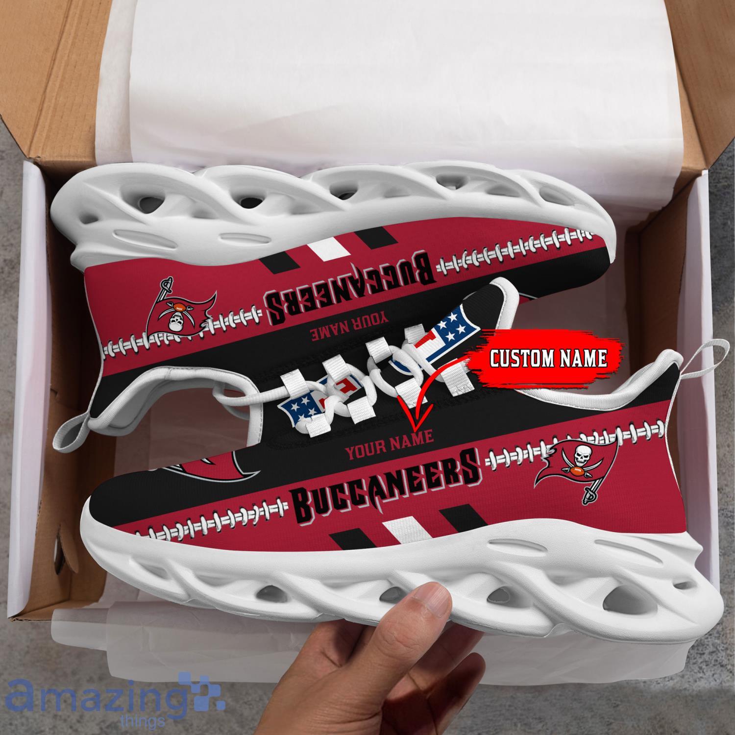 NFL Tampa Bay Buccaneers Max Soul Shoes Custom Name Sport Gift Shoes image NFL Tampa Bay Buccaneers Max Soul Shoes Custom Name Sport Gift Shoes Product Photo 3